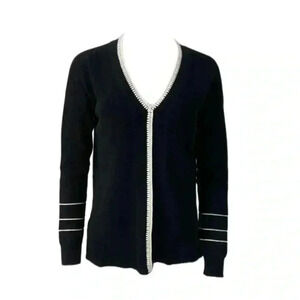 [XS]Derek Lam 10 Crosby Black Pull  Over V Neck Sweater- NWOT